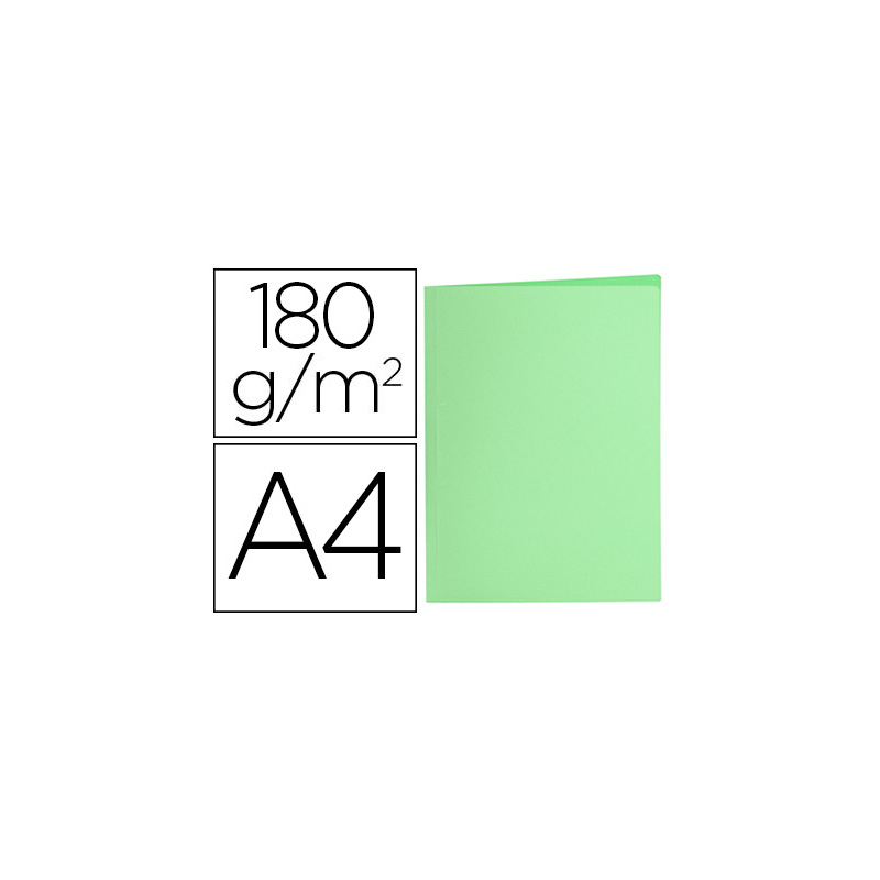 Subcarpeta liderpapel a4 verde pastel 180g/m2