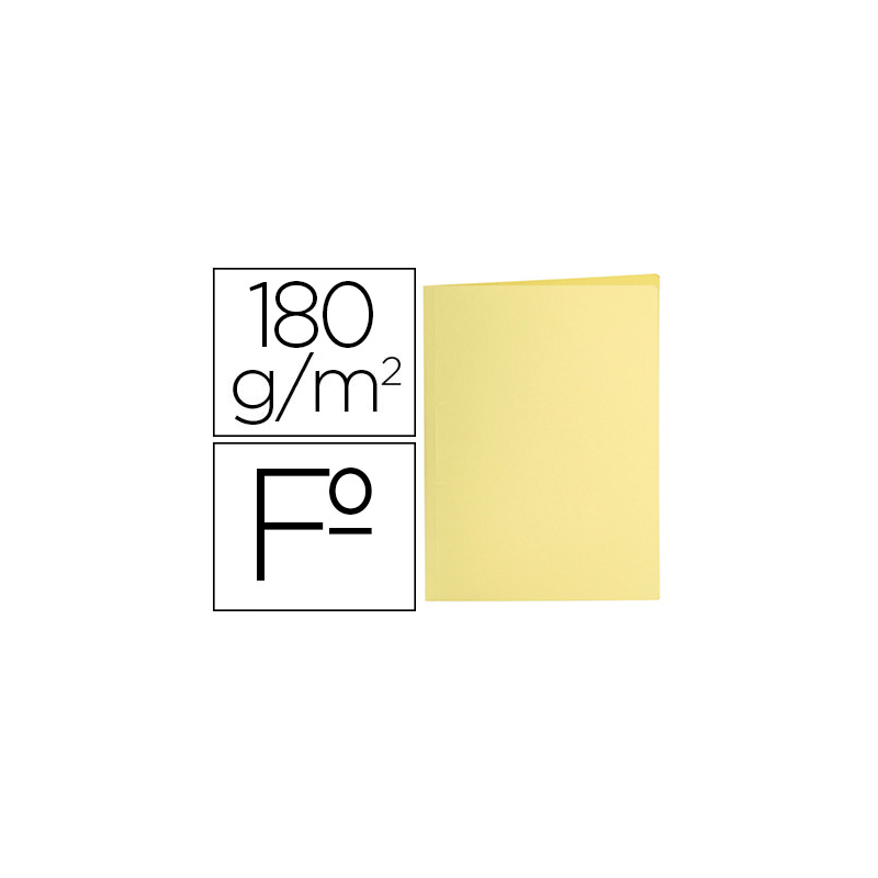 Subcarpeta liderpapel folio amarillo pastel 180g/m2