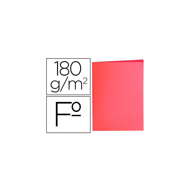 Subcarpeta liderpapel folio rojo pastel 180g/m2