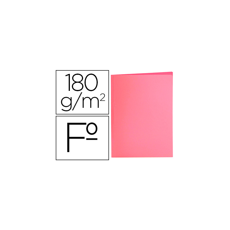 Subcarpeta liderpapel folio rosa pastel 180g/m2