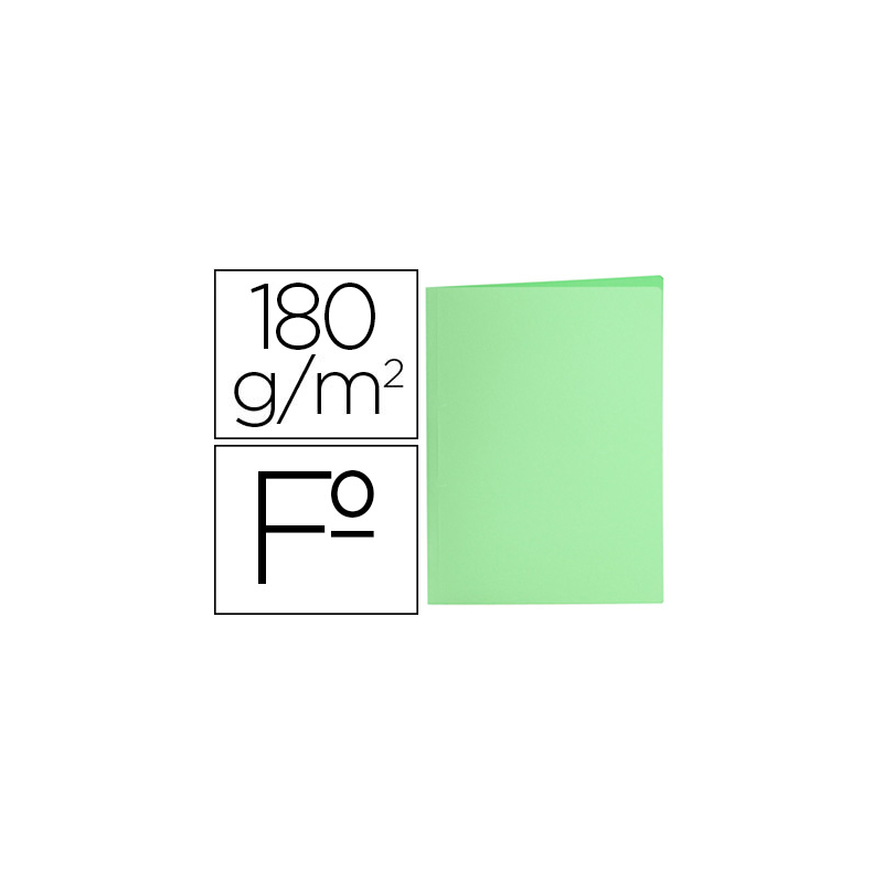 Subcarpeta liderpapel folio verde pastel 180g/m2