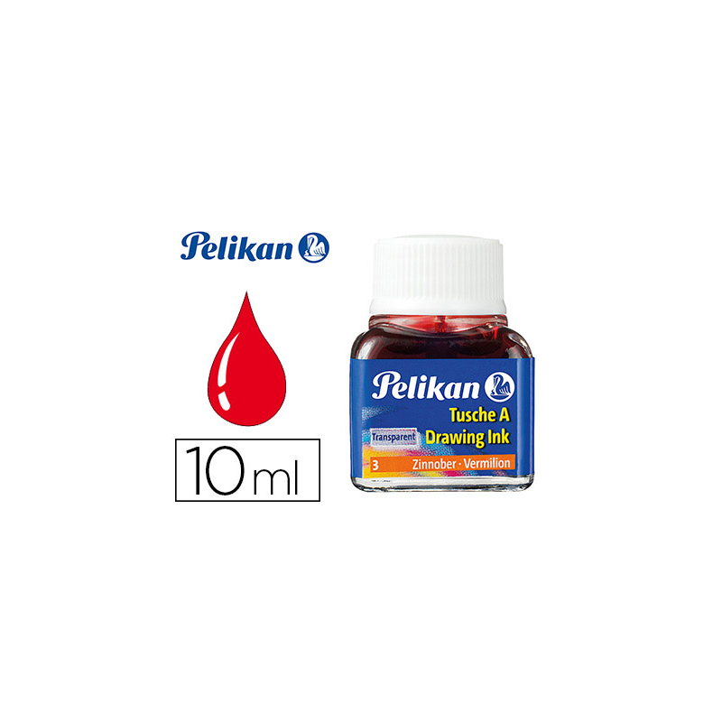 Tinta china pelikan bermellon bote de 10 ml