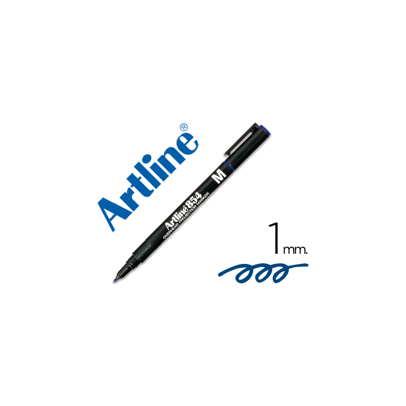 Rotulador artline retroproyeccion punta fibra permanente ek-854 azul -punta redonda 1 mm