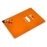 Cuaderno espiral liderpapel a4 pautaguia tapa dura 80h 90 gr cuadro pautado 3mm color naranja