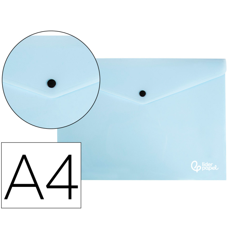 Carpeta liderpapel dossier broche polipropileno din a4 celeste opaco 50 hojas