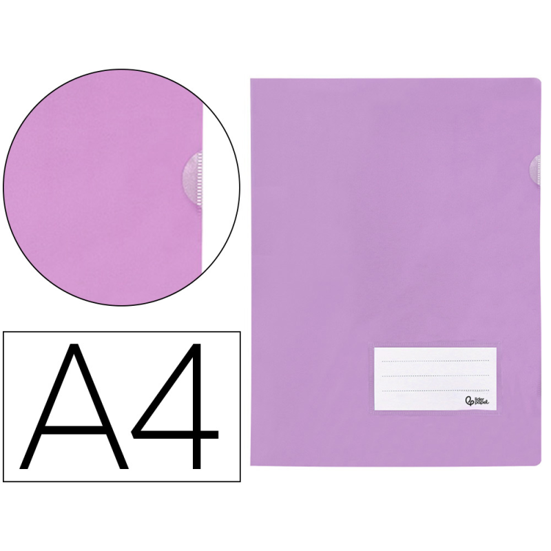 Carpeta liderpapel dossier a4 uñero lavanda opaco