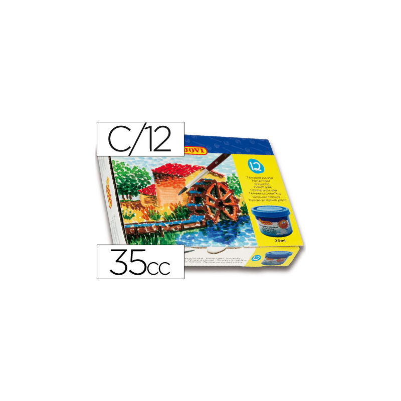 Tempera jovi 35 ml caja de 12 colores surtidos