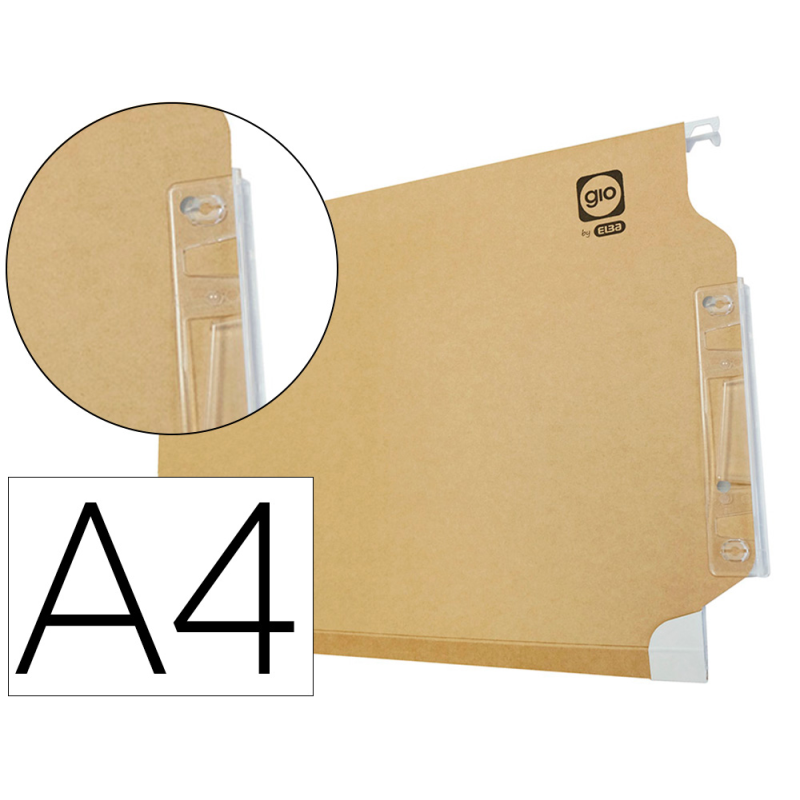 Carpeta colgante gio din a4 visor lateral tamaño 330x275x345 mm