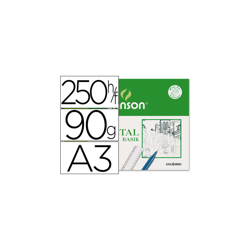 Papel vegetal guarro din a3 90-95 gr hoja