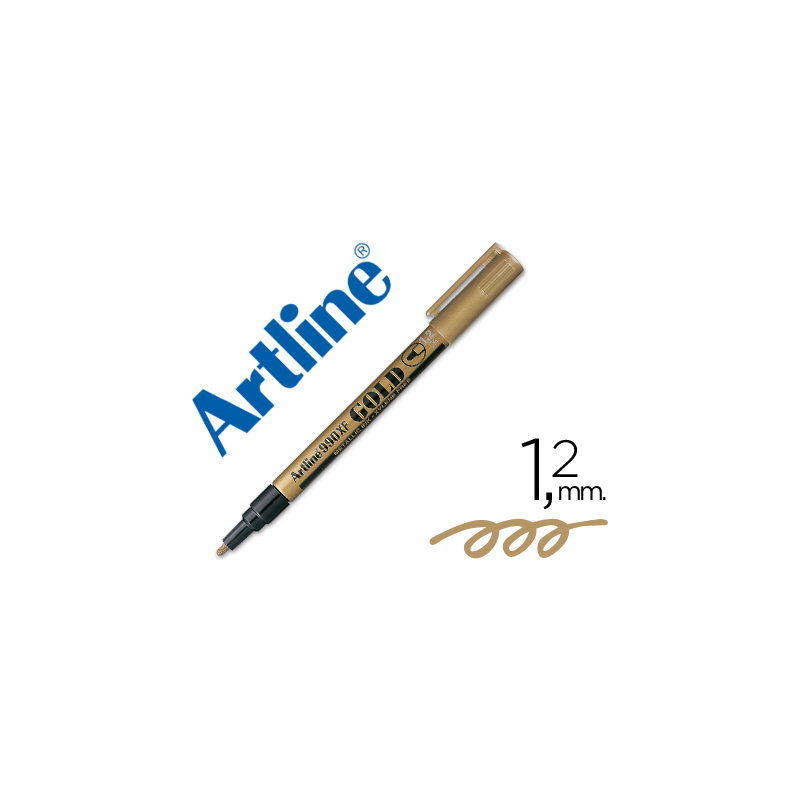 Rotulador artline marcador permanente punta metalica ek-990 oro punta redonda 1.2 mm