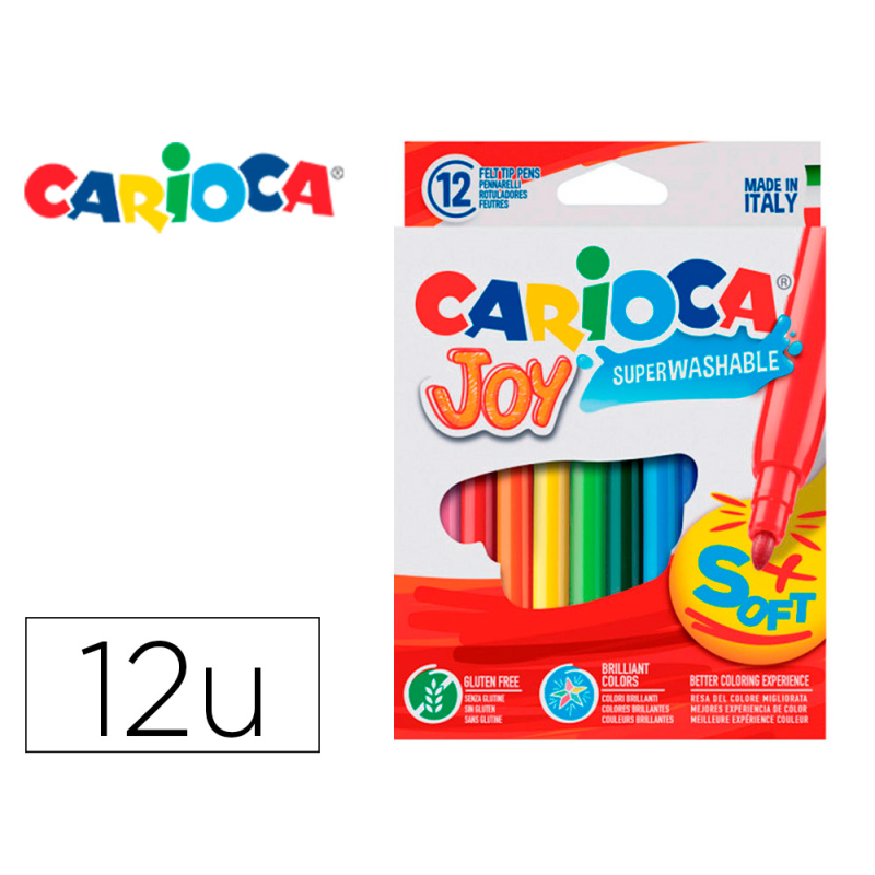 Rotulador carioca joy caja de 12 unidades colores surtidos