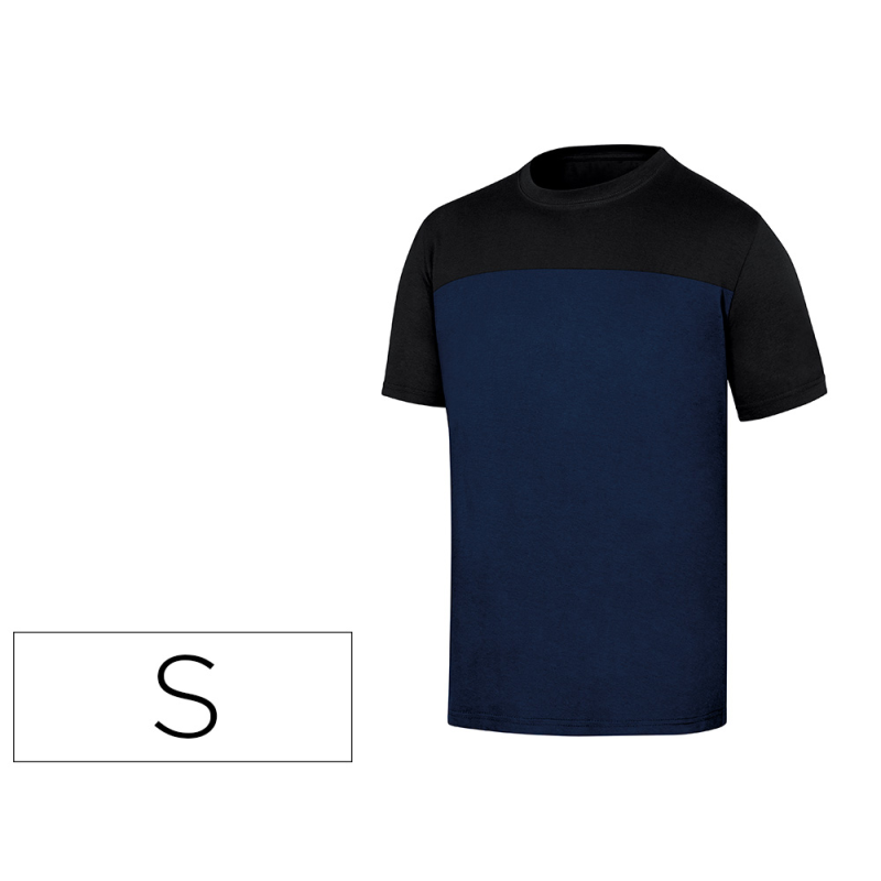 Camiseta de algodon deltaplus color azul/negro talla s