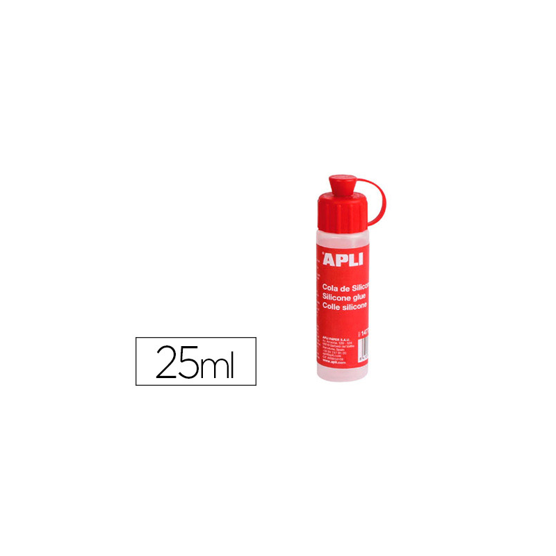 Cola de silicona apli para goma eva bote de 25 ml