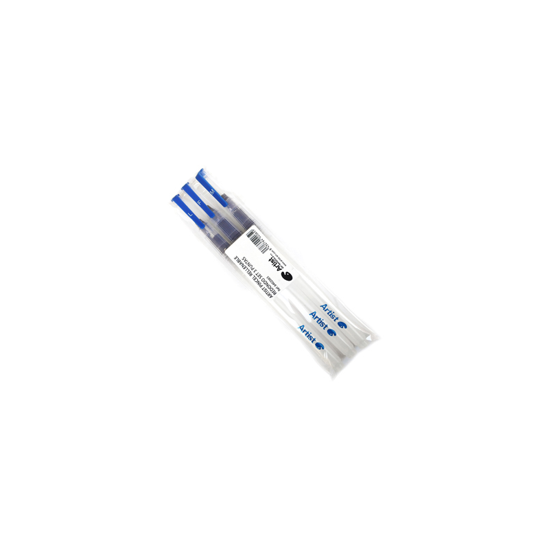 Pincel artist recargable redondo blister 3 unidades puntas surtidas