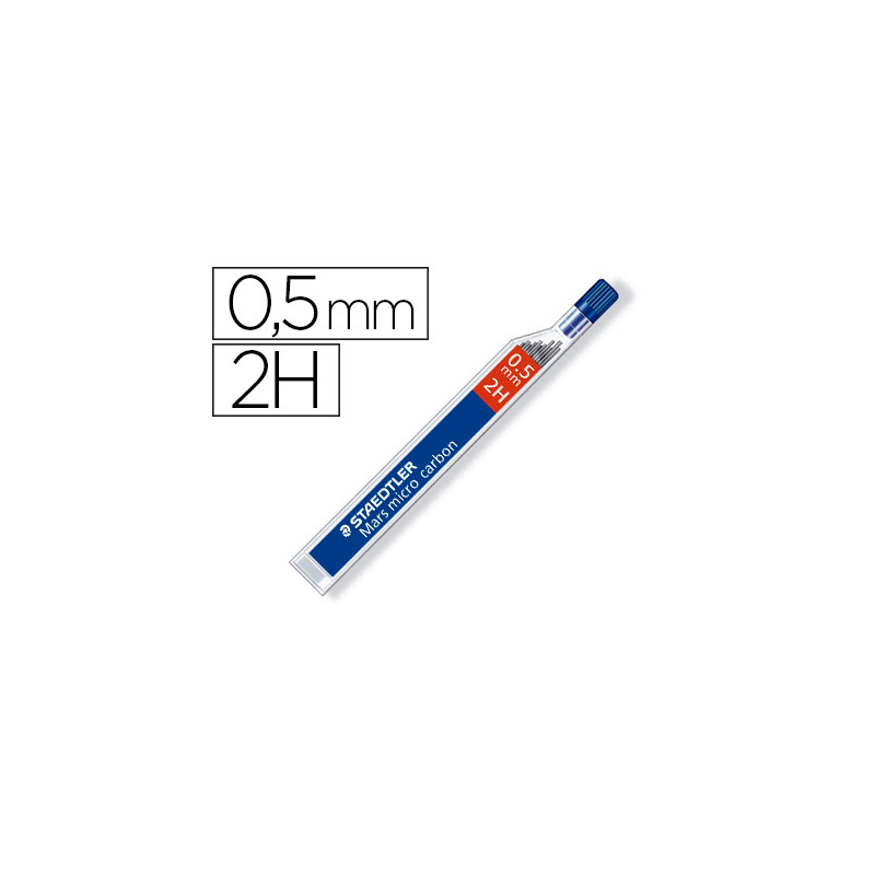 Minas staedtler mars micro grafito 0,5 mm 2h tubo con 12 unidades