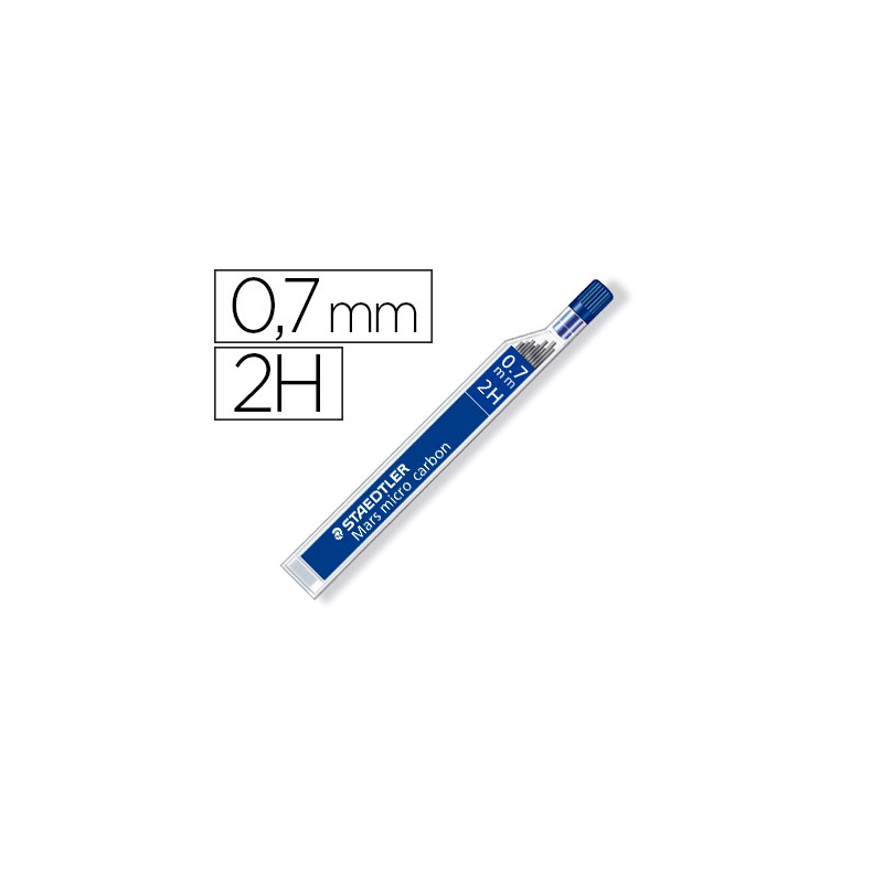 Minas staedtler mars micro grafito 0,7 mm 2h tubo con 12 unidades