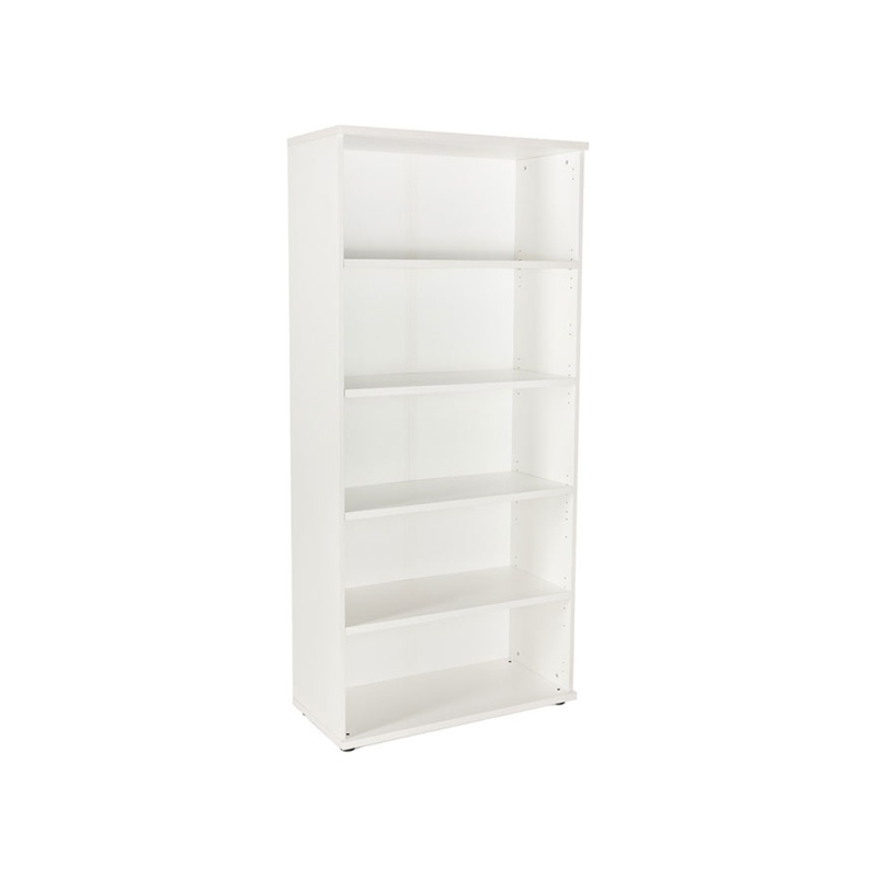 Armario rocada con cuatro estantes serie store 195x90x45 cm acabado blanco/blanco