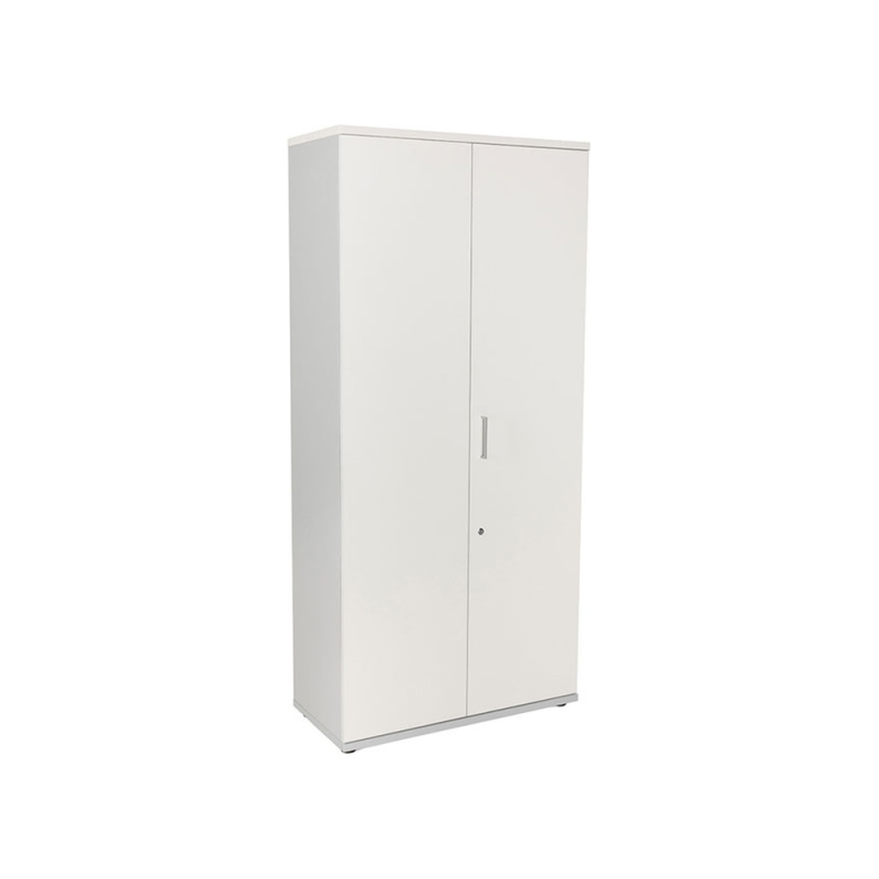 Armario rocada con cuatro estantes y dos puertas serie store 195x90x45 cm acabado an04 gris/blanco