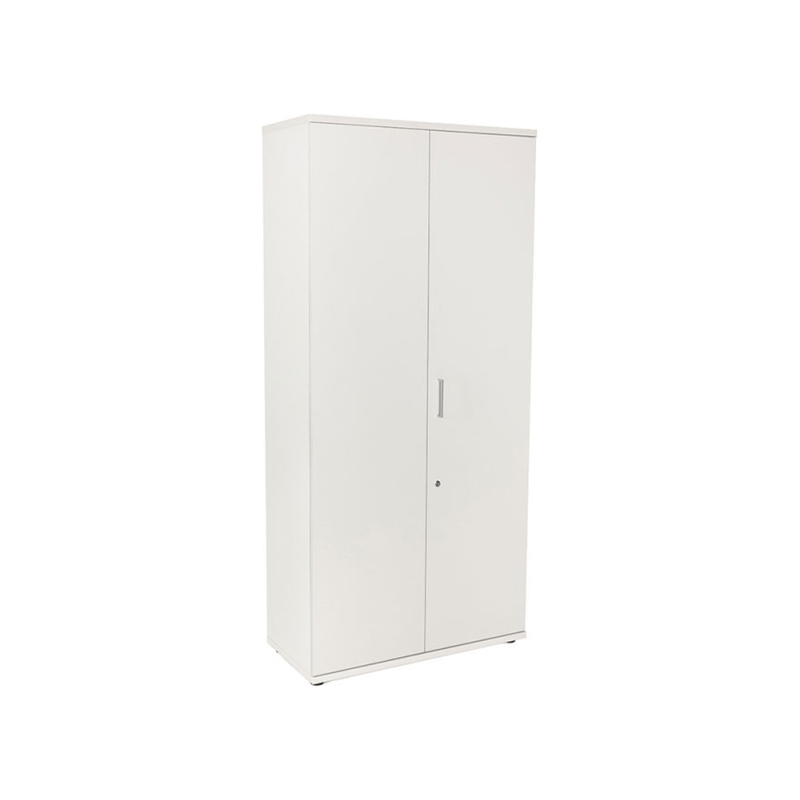 Armario rocada con cuatro estantes y dos puertas serie store 195x90x45 cm acabado aw04 blanco/blanco