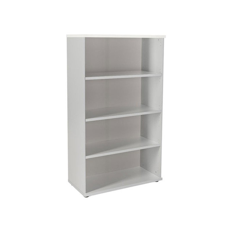 Armario rocada con tres estantes serie store 156x90x45 cm acabado gris/blanco