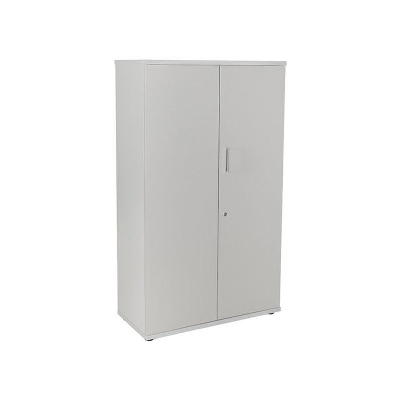 Armario rocada con tres estantes y dos puertas serie store 156x90x45 cm acabado gris/gris