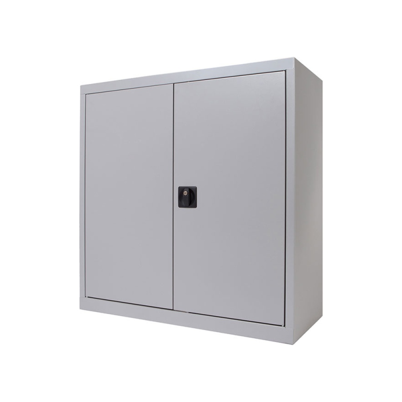 Armario metalico rocada dos puertas batientes incluye una balda 80x70x45 cm acabado ac00 gris/gris