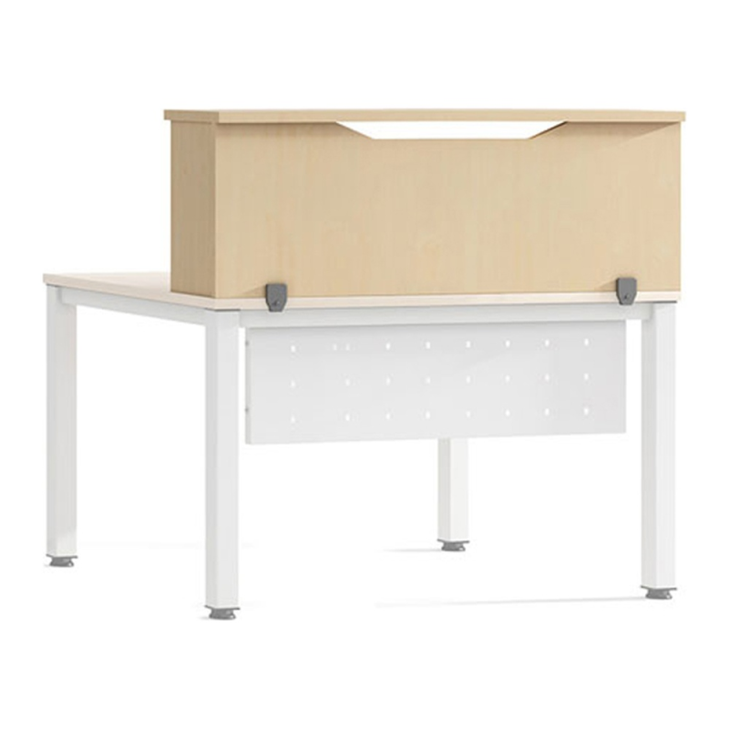Mostrador de altillo rocada valido para mesas work metal executive 100x30x40 cm acabado aa01 haya/haya