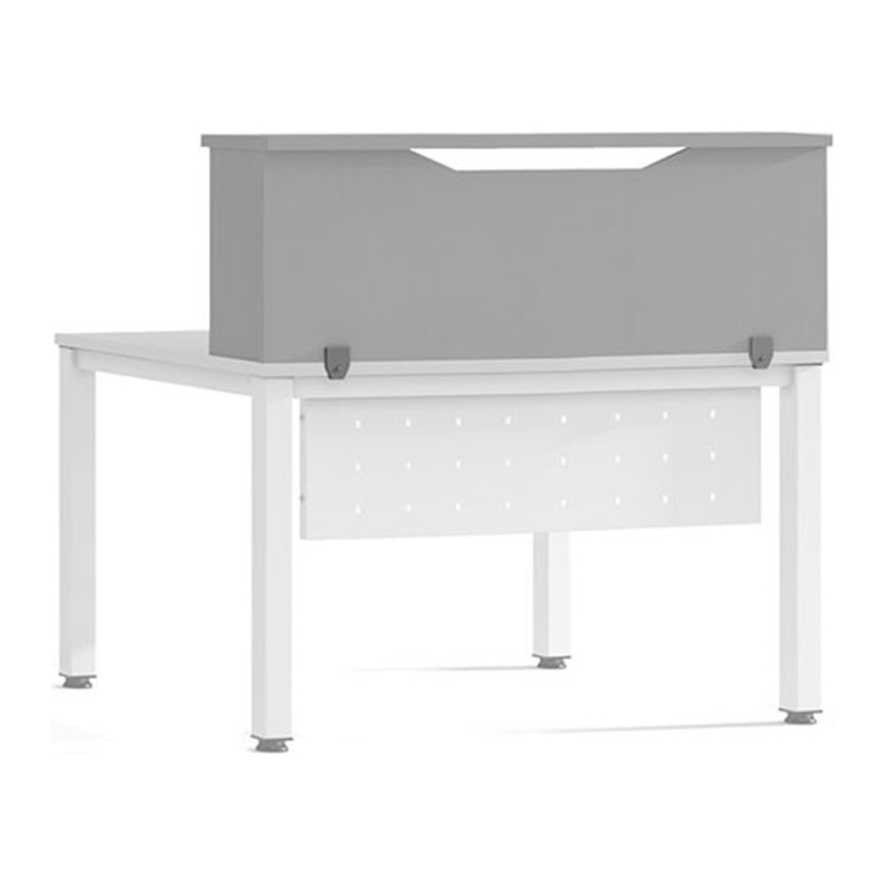 Mostrador de altillo rocada valido para mesas work metal executive 100x30x40 cm acabado an02 gris/gris