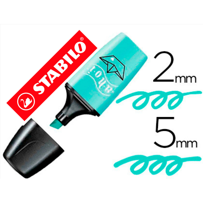 Rotulador stabilo boss mini pastel love toque de turquesa
