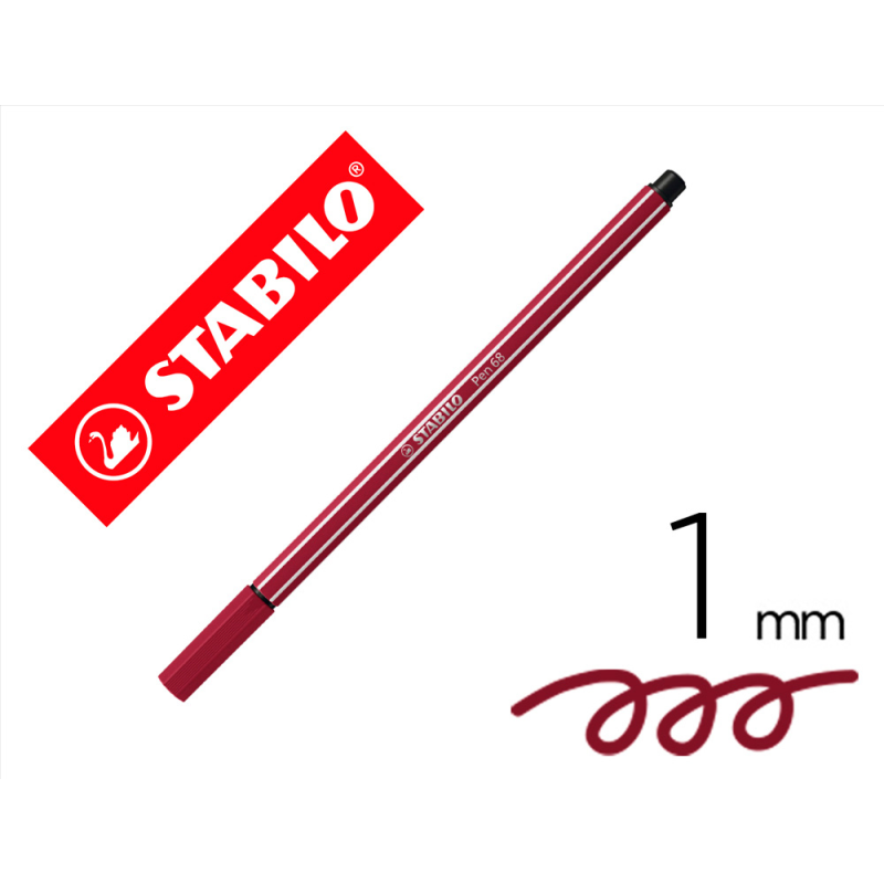 Rotulador stabilo acuarelable pen 68 purpura punta gruesa 1mm