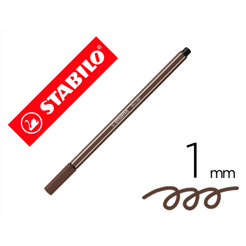 Rotulador stabilo acuarelable pen 68 sombra punta gruesa 1mm