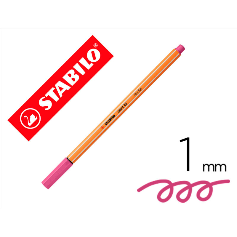 Rotulador stabilo punta de fib ra point 88 heliotropo punta fina 0,4mm