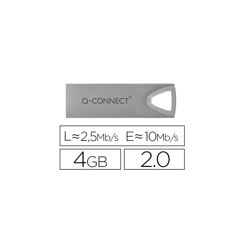 Memoria usb q-connect flash premium 4 gb 2.0