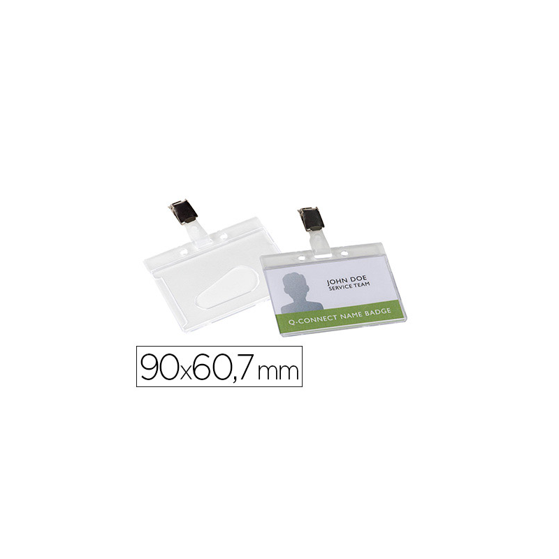 Identificador q-connect rigido plastico acabado brillante con pinza kf14148 9x6,7 cm