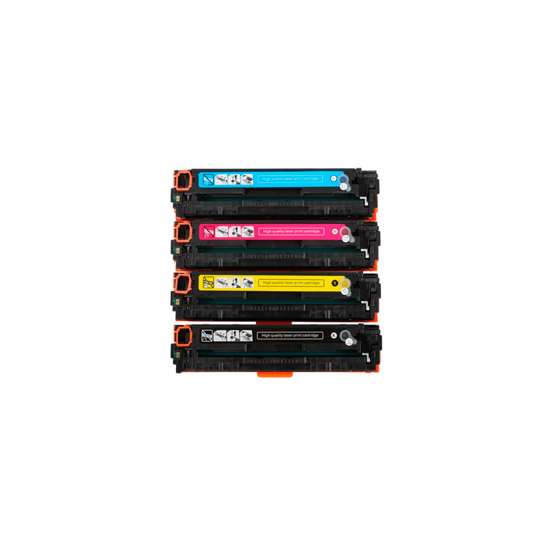 Toner compatible clover hp laserjet cp2020 / cp2025 multipack negro / amarillo / cian / magenta