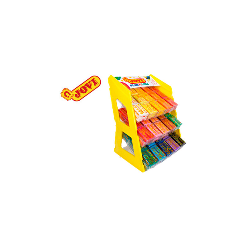 Plastilina jovi 70 expositor sobremesa 180 unidades colores surtidos