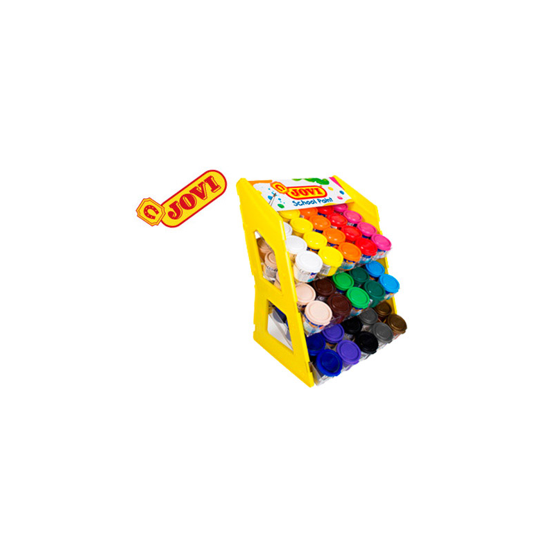 Tempera escolar jovi 35 ml expositor sobremesa de 100 unidades colores surtidos