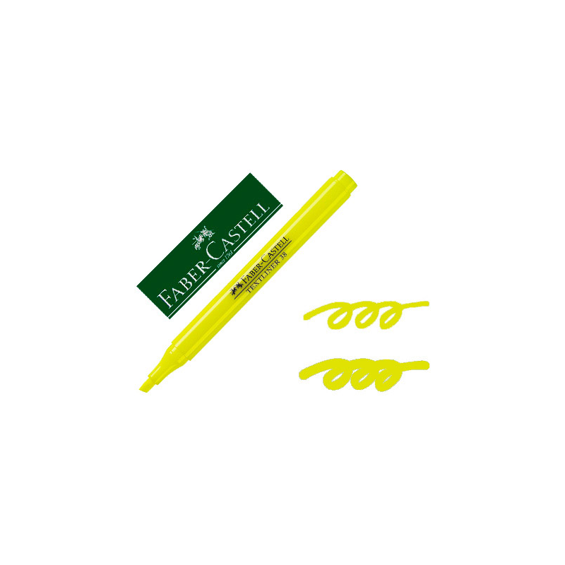 Rotulador faber castell fluorescente textliner 38 amarillo