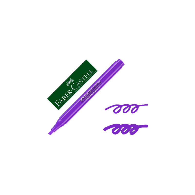 Rotulador faber castell fluorescente textliner 38 violeta