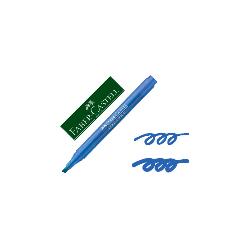 Rotulador faber castell fluorescente textliner 38 azul
