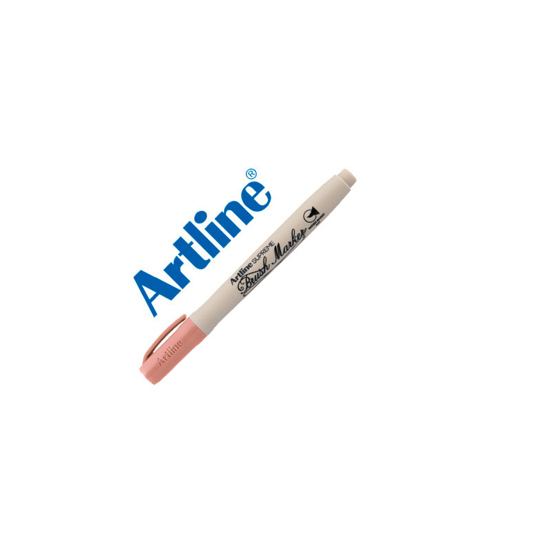 Rotulador artline supreme brush pintura base de agua punta tipo pincel trazo variable melocoton