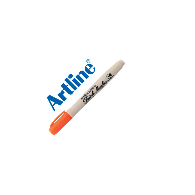 Rotulador artline supreme brush pintura base de agua punta tipo pincel trazo variable naranja