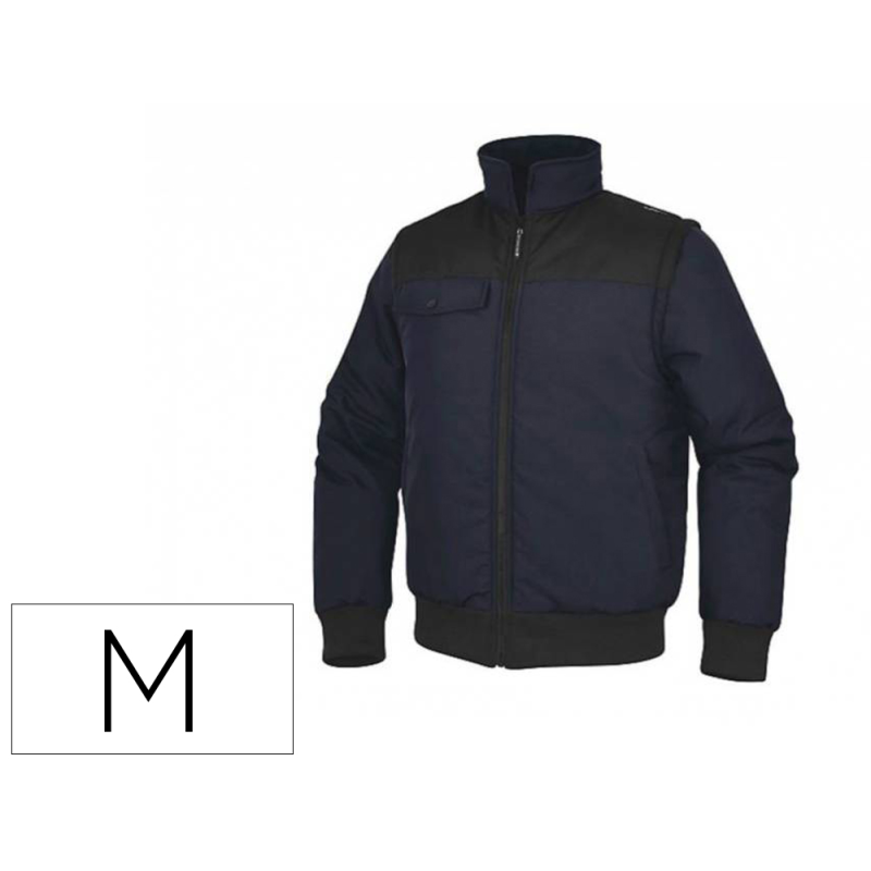 Chaleco deltaplus multibolsillos con cremallera y mangas desmontables 80% poliester 20% algodon talla m