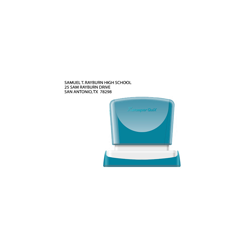 Sello x'stamper quix personalizable color negro medidas 14x60 mm q-14