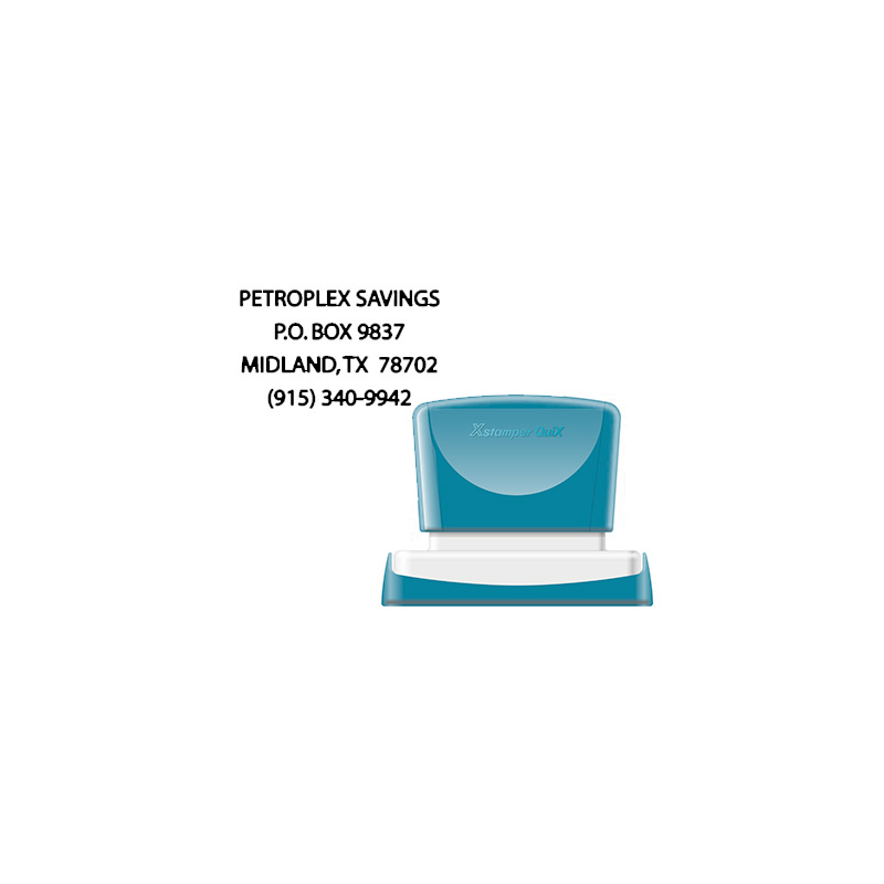 Sello x'stamper quix personalizable color negro medidas 36x61 mm q-16
