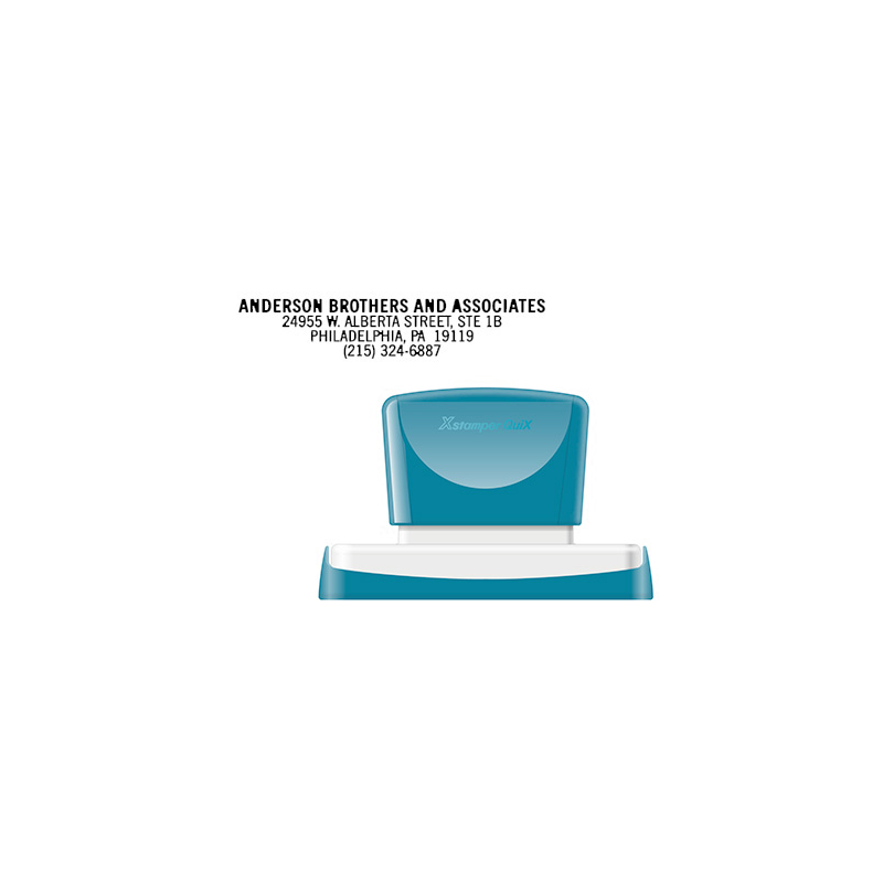 Sello x'stamper quix personalizable color negro medidas 16x83 mm q-26