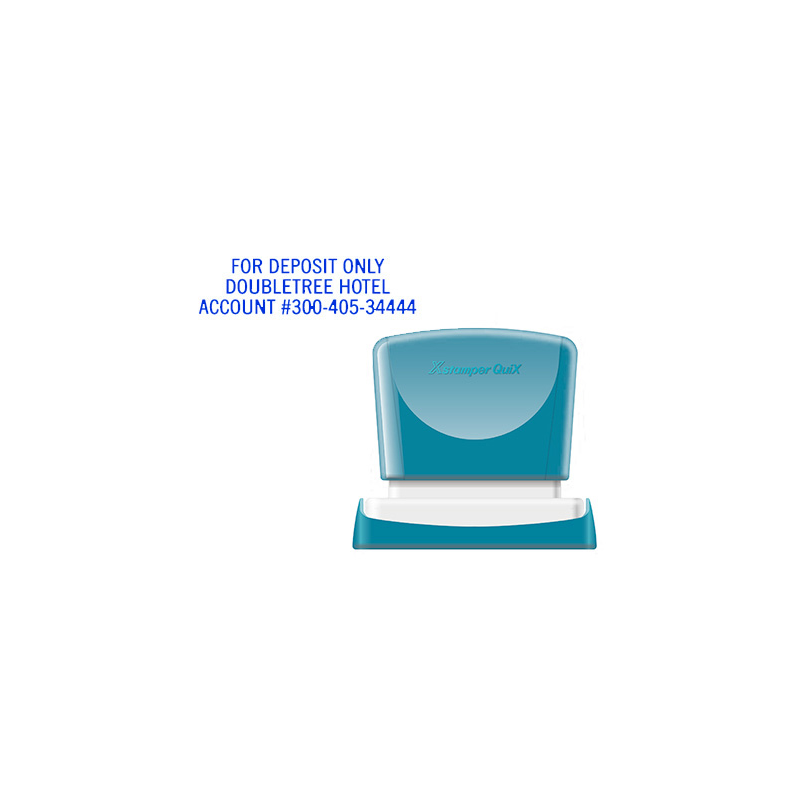Sello x'stamper quix personalizable color azul medidas 16x48 mm q-11