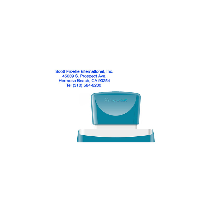 Sello x'stamper quix personalizable color azul medidas 28x78 mm q-24