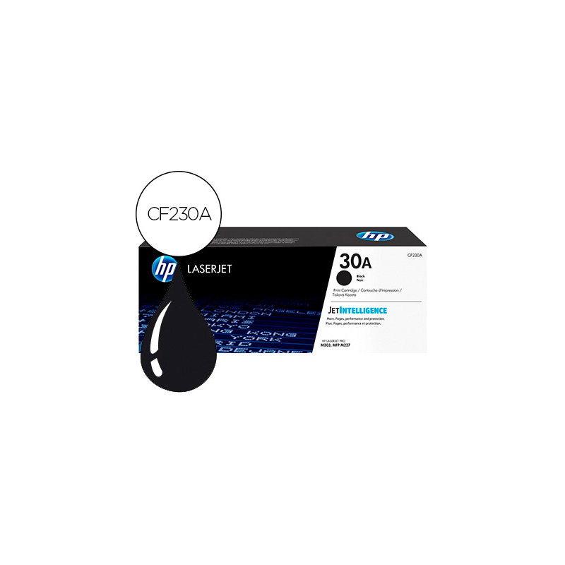 Toner hp 30a laserjet pro m203 / mfp m227 negro 1600 paginas