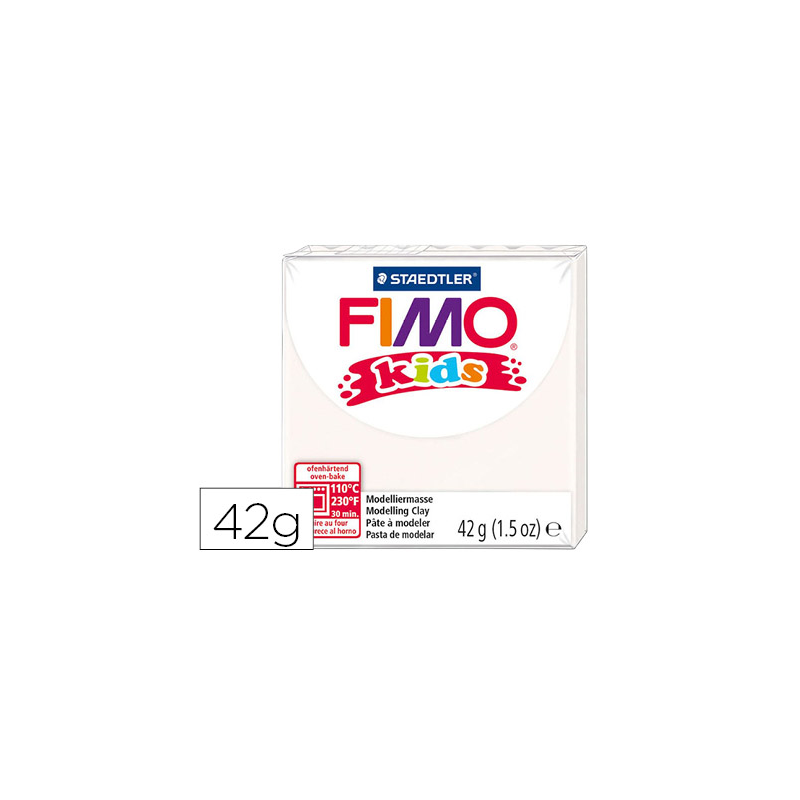Pasta staedtler fimo kids 42 gr color blanco